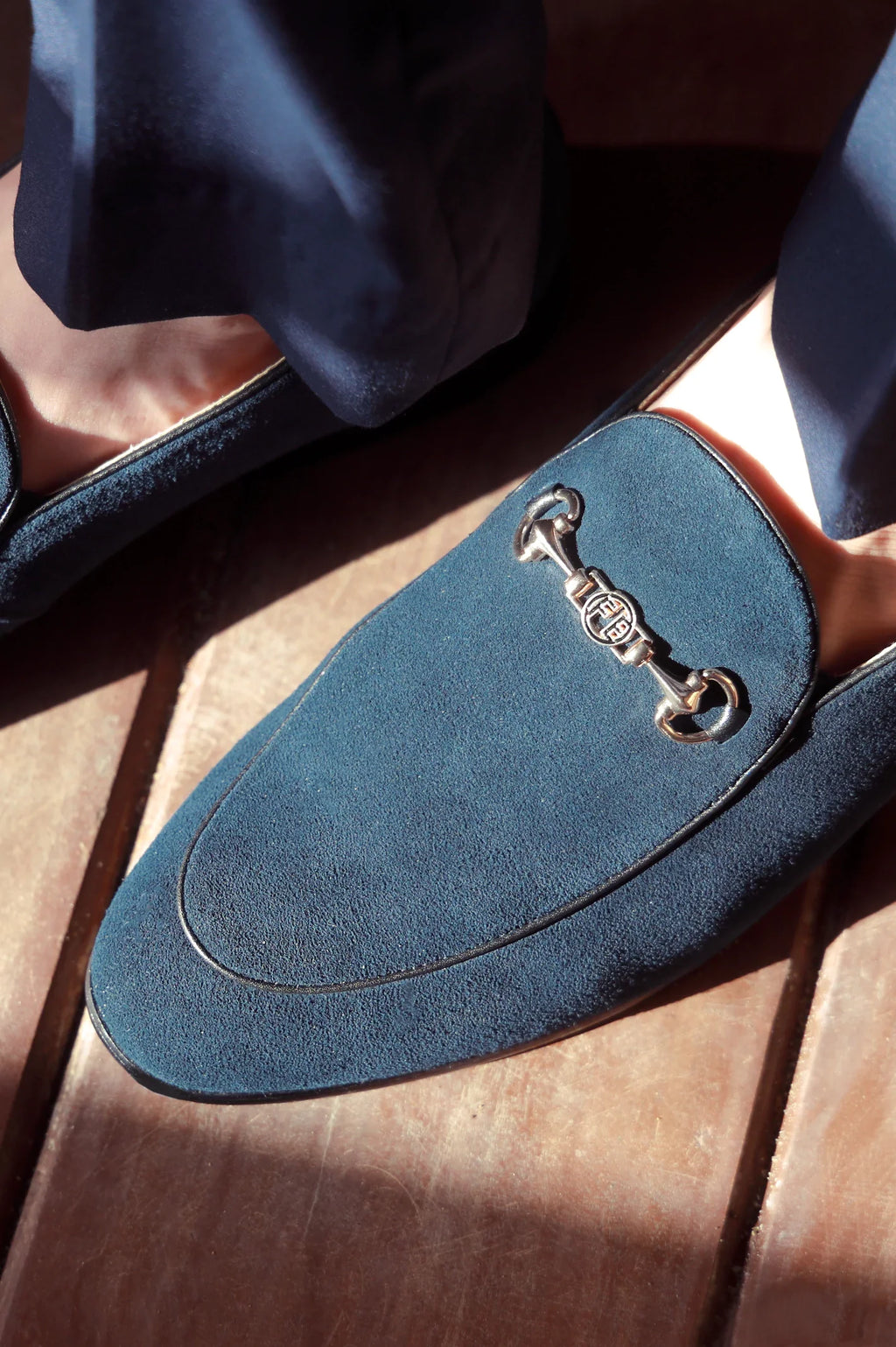 Navy Formal Moccassins Shoes