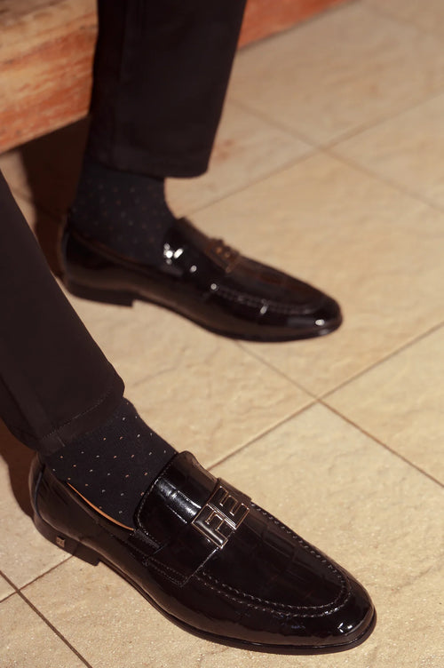 Black Formal Moccassins Shoes